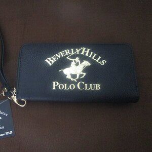 Beverly Hills Polo Club Zip Around Wallet (Black) - NWT
